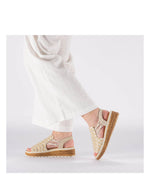 Rieker Natural Weave Sandal Beige/Silver