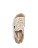 Rieker Natural Weave Sandal Beige/Silver