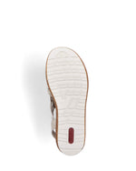 Rieker Natural Weave Sandal Beige/Silver