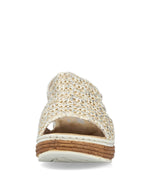Rieker Natural Weave Sandal Beige/Silver