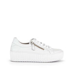 Gabor Platform Trainer White Leather