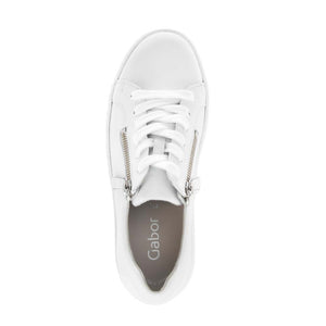 Gabor Platform Trainer White Leather