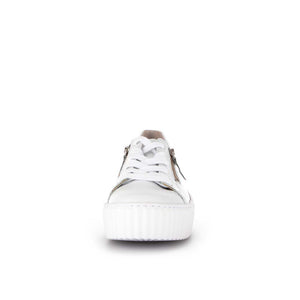 Gabor Platform Trainer White Leather