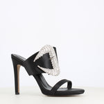 Cinders Edit Angel Sandal  Diamante Black