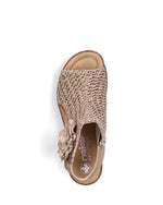 Rieker Weave Wedge Floral Sandal Marble