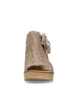 Rieker Weave Wedge Floral Sandal Marble
