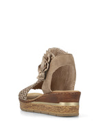 Rieker Weave Wedge Floral Sandal Marble