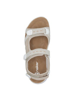 Rieker Velcro Trekking Sandal Cream Pearl