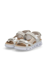Rieker Velcro Trekking Sandal Cream Pearl
