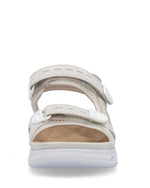 Rieker Velcro Trekking Sandal Cream Pearl
