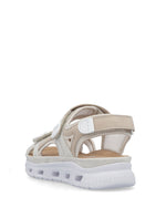 Rieker Velcro Trekking Sandal Cream Pearl