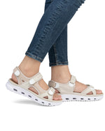 Rieker Velcro Trekking Sandal Cream Pearl