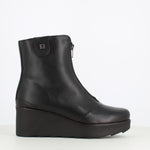 Jose Saenz High Wedge Ankle Boot Black
