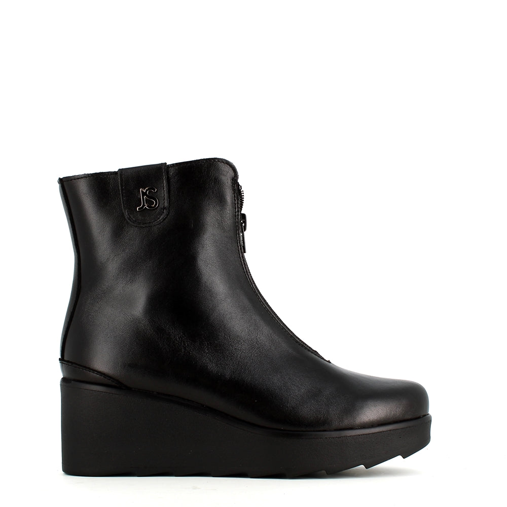 Jose Saenz High Wedge Ankle Boot Black