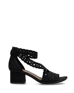 Rieker Strappy Block Heel Sandal Black
