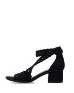 Rieker Strappy Block Heel Sandal Black