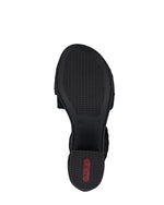 Rieker Strappy Block Heel Sandal Black