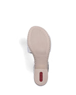 Rieker Strappy Block Heel Sandal White