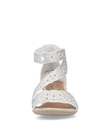 Rieker Strappy Block Heel Sandal White
