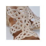 Rieker Laser Cut Sandal Porcelain /Beige