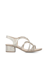 Rieker Strappy Diamante Sandal Gold
