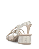 Rieker Strappy Diamante Sandal Gold