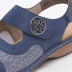 Rieker Comfort Velcro Sandal Jeans Blue
