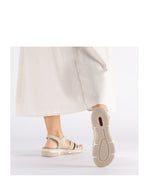 Rieker Low Wedge Elasticated Sandal Ginger