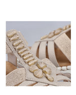 Rieker Low Wedge Elasticated Sandal Ginger