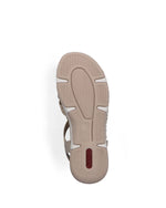 Rieker Low Wedge Elasticated Sandal Ginger
