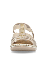 Rieker Low Wedge Elasticated Sandal Ginger