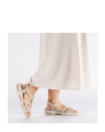Rieker Low Wedge Elasticated Sandal Ginger