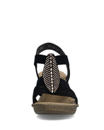 Rieker Platform Strappy Sandal Black