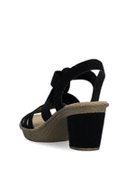 Rieker Platform Strappy Sandal Black