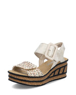 Rieker Wedge Weave Sandal Beige