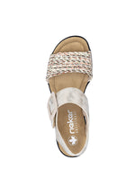 Rieker Wedge Weave Sandal Beige