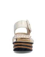 Rieker Wedge Weave Sandal Beige