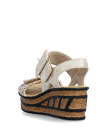 Rieker Wedge Weave Sandal Beige