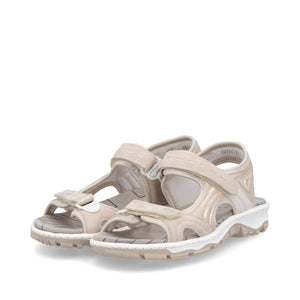 Rieker Casual Velcro Sandal Rose Multi