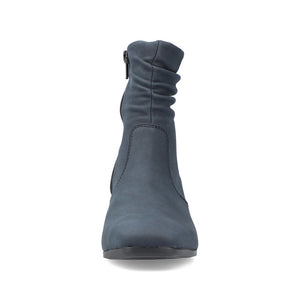 Rieker Slouch Ankle Boot with Heel Navy