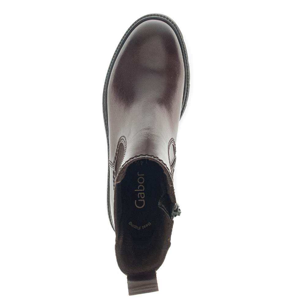 Gabor Chelsea Chunky Ankle Boot Brown