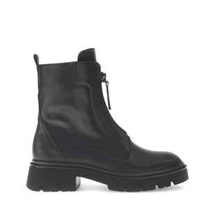 Gabor Miltary Zip Boot Black Leather