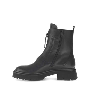 Gabor Miltary Zip Boot Black Leather