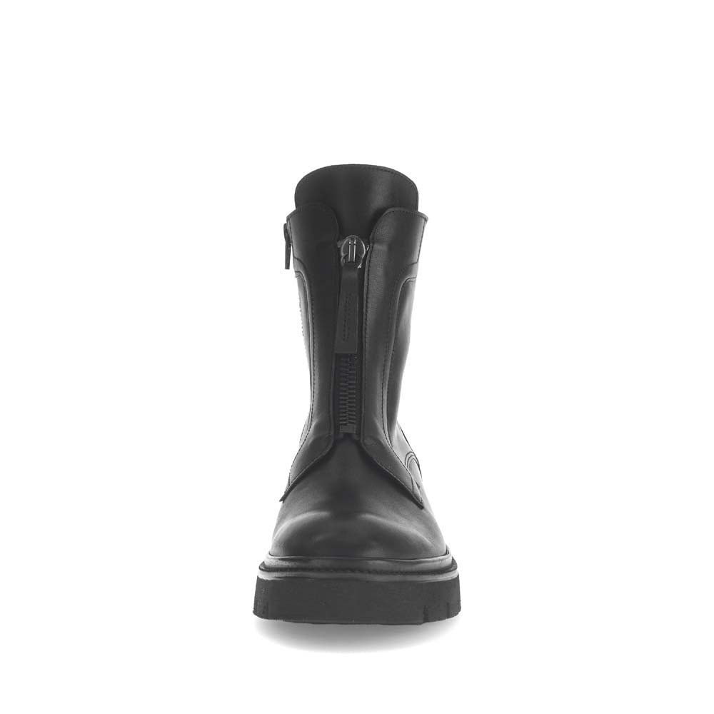 Gabor Miltary Zip Boot Black Leather