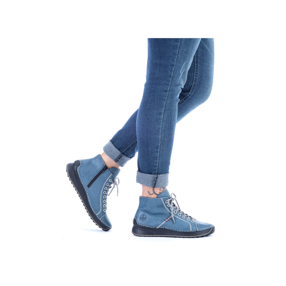 Rieker Laced Ankle Boot Royal Blue