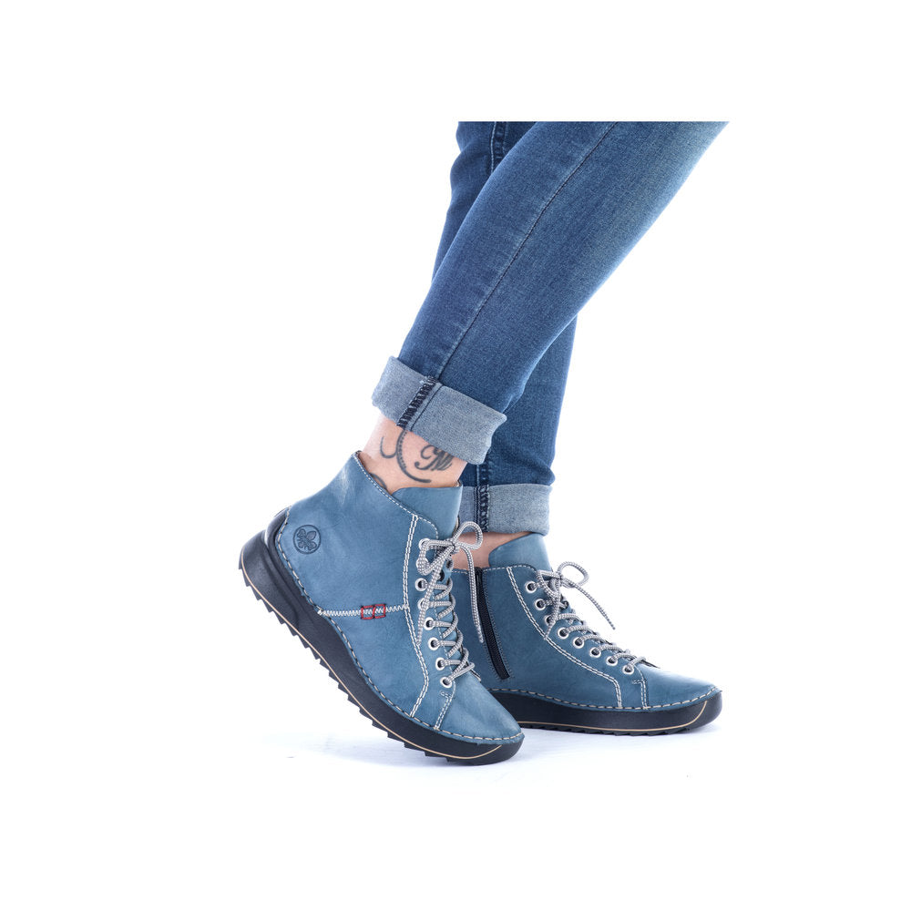 Rieker Laced Ankle Boot Royal Blue