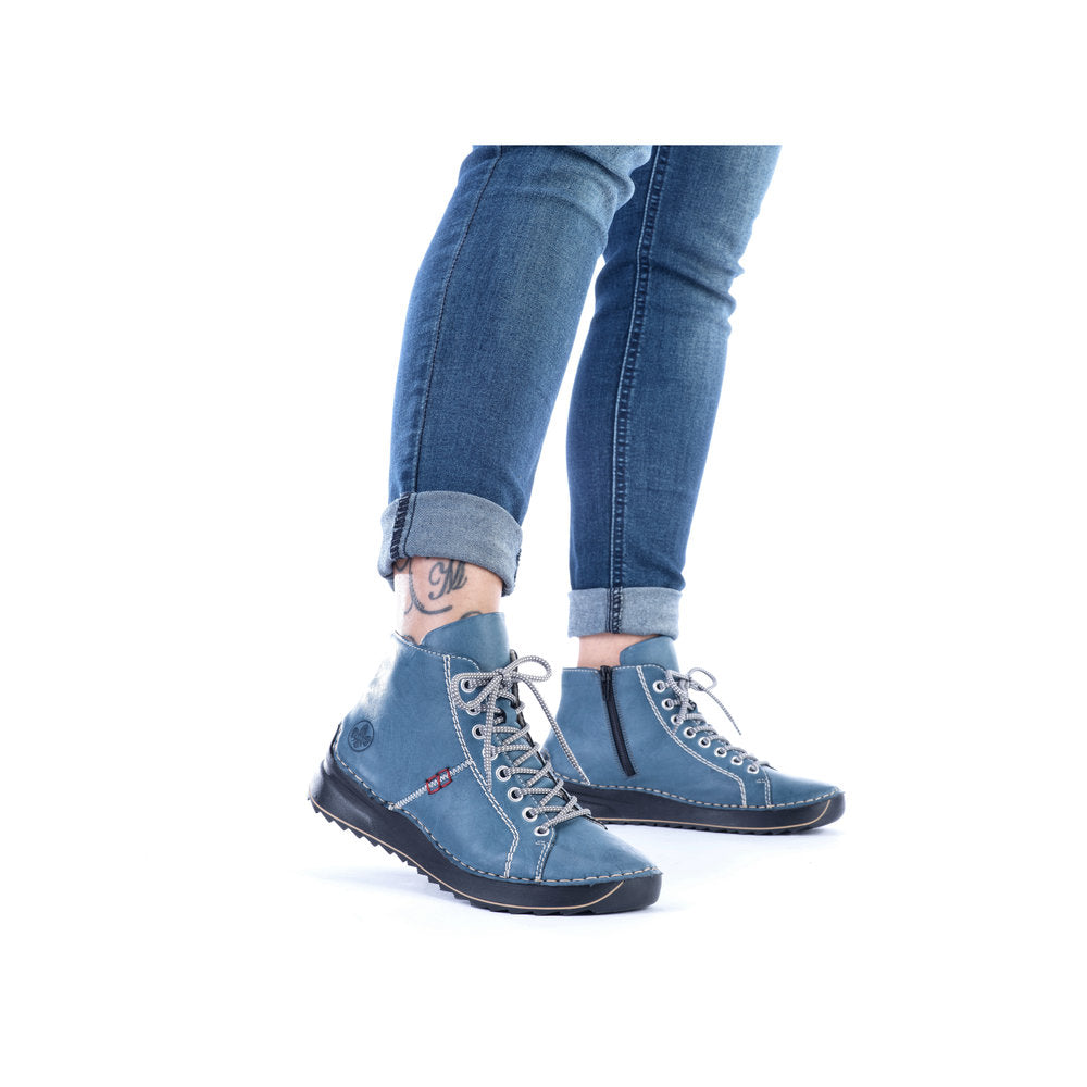 Rieker Laced Ankle Boot Royal Blue