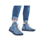 Rieker Laced Ankle Boot Royal Blue