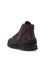 Rieker Laced Zip Ankle Boot Blackberry
