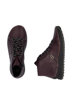 Rieker Laced Zip Ankle Boot Blackberry